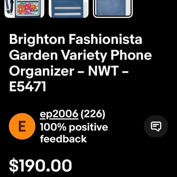 Brighton Vintage Love Floral Crossbody Bag - Navy and Multicolor - Picture 5 of 5